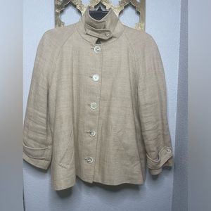 LAUREN RALPH LAUREN EXCLUSIVE swing linen jacket size L